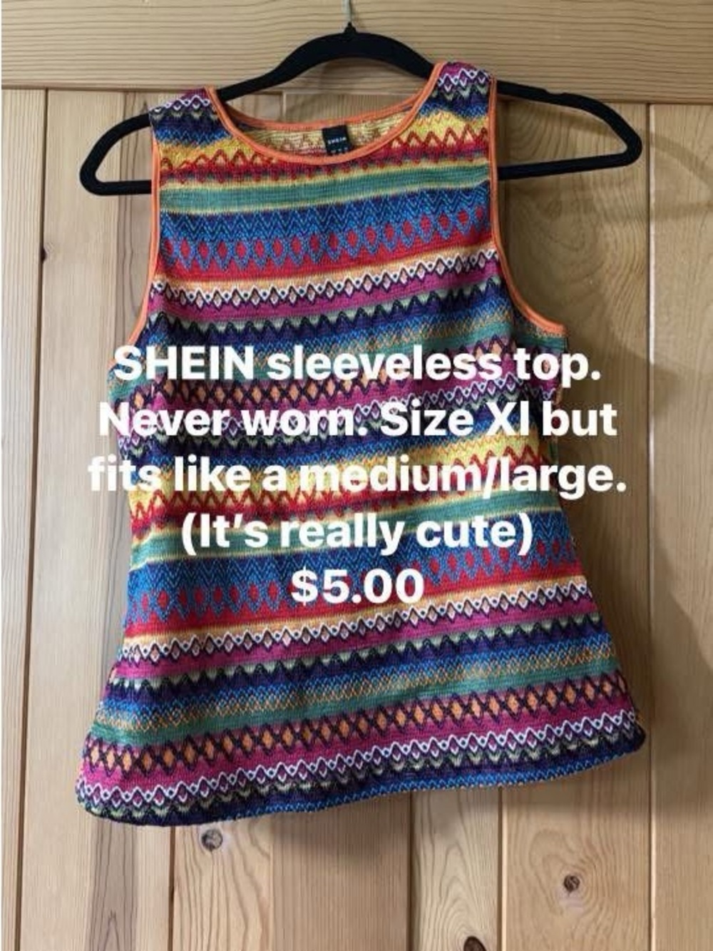 SHEIN Multicolor Striped Sleeveless Knit Dress